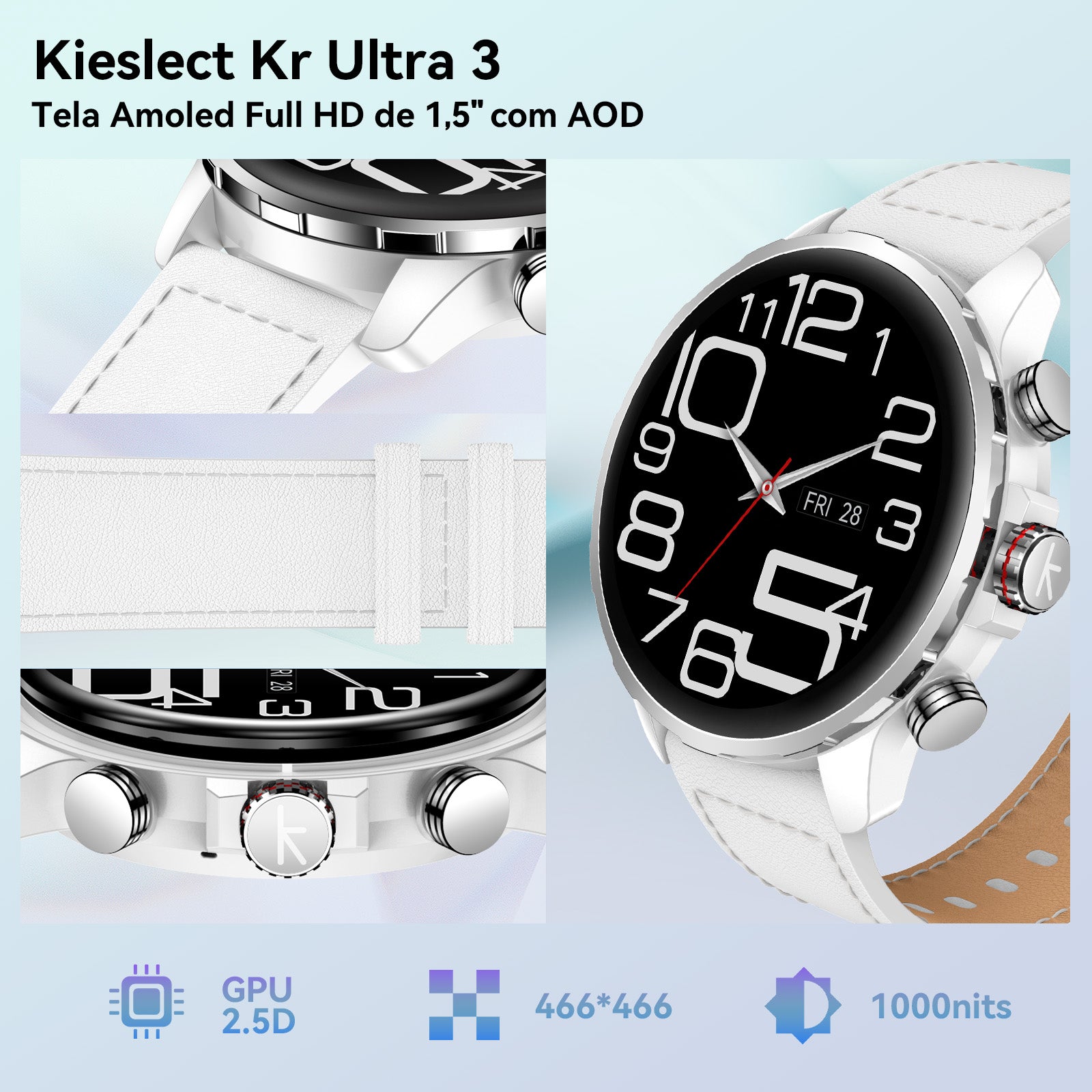 Smartwatch Kieslect Kr Ultra 3 Branco
